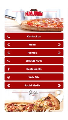 Papa Johns visual IVR mobile application - Star Phone official website